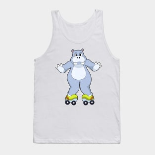 Hippo with Roller skates Tank Top